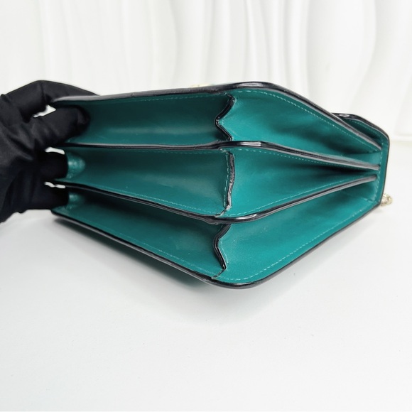 Bvlgari Serpenti Forever Top Handle Bag Leather Small Green - Picture 5 of 9